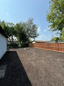 Backyard landscaping project