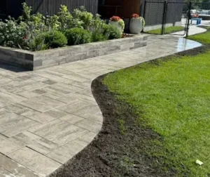 Projects 2 Stone patio installation job Landscaping services
