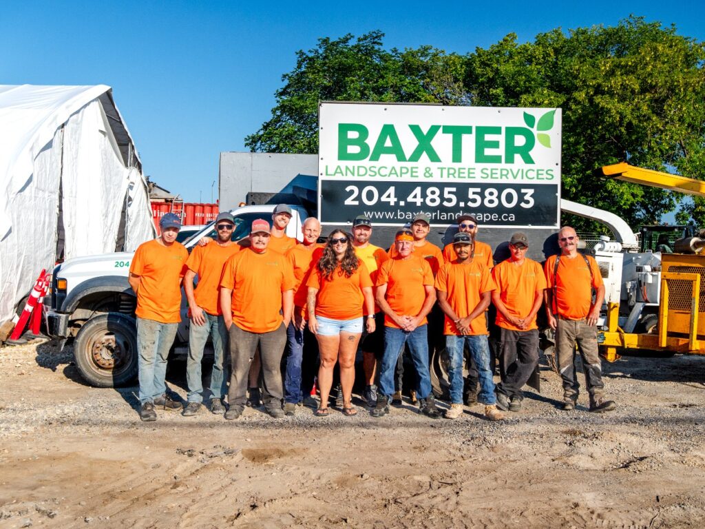 Baxter landscape and tree services crew group photo selkirk